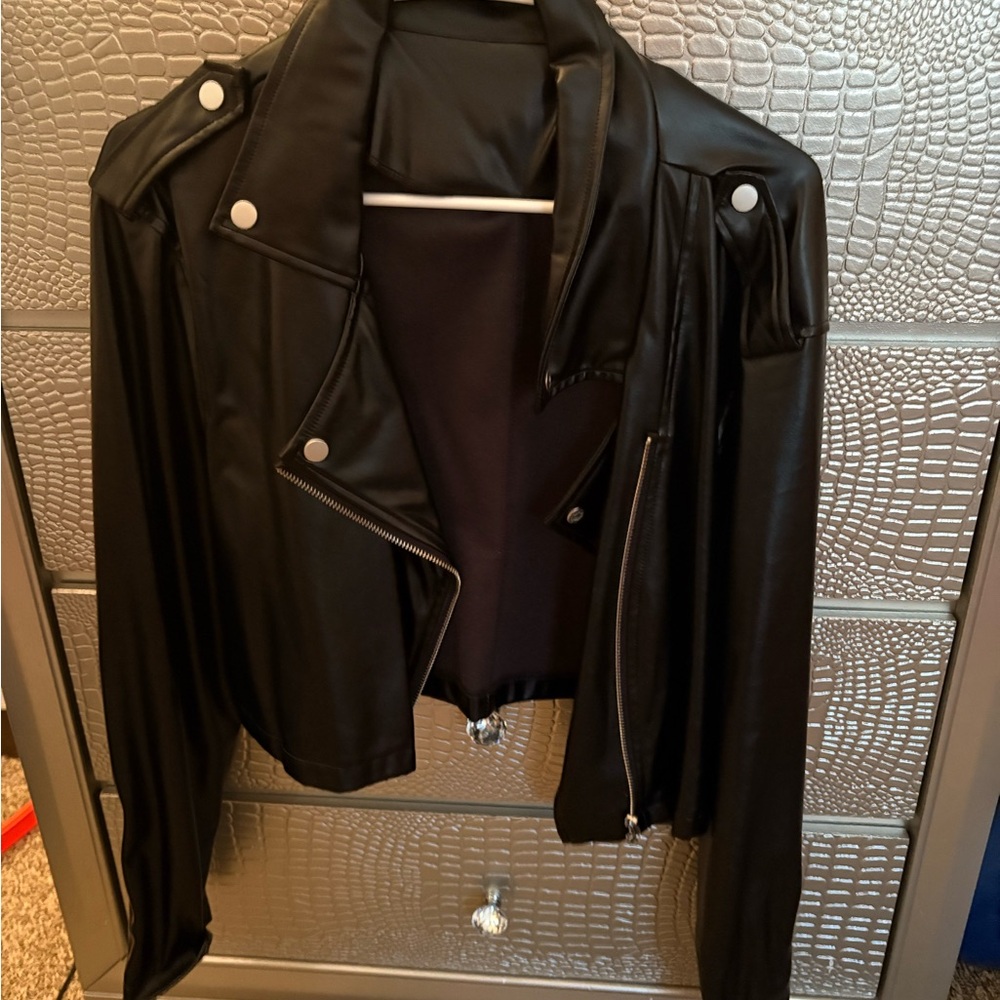 Black Leather Biker Jacket